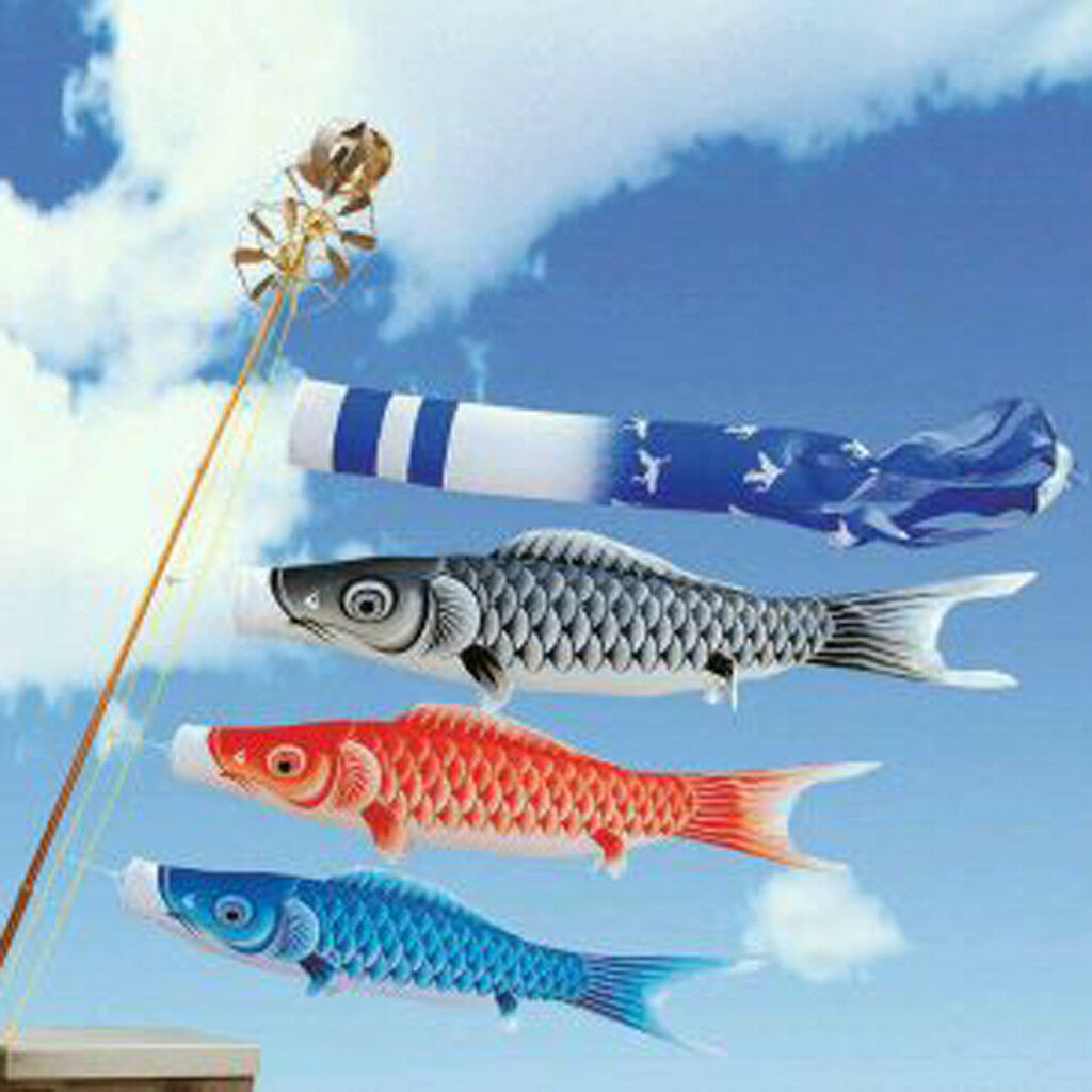 55cm Japanese Carp Windsock Streamer   Flag Kite Nobori Koinobori Black