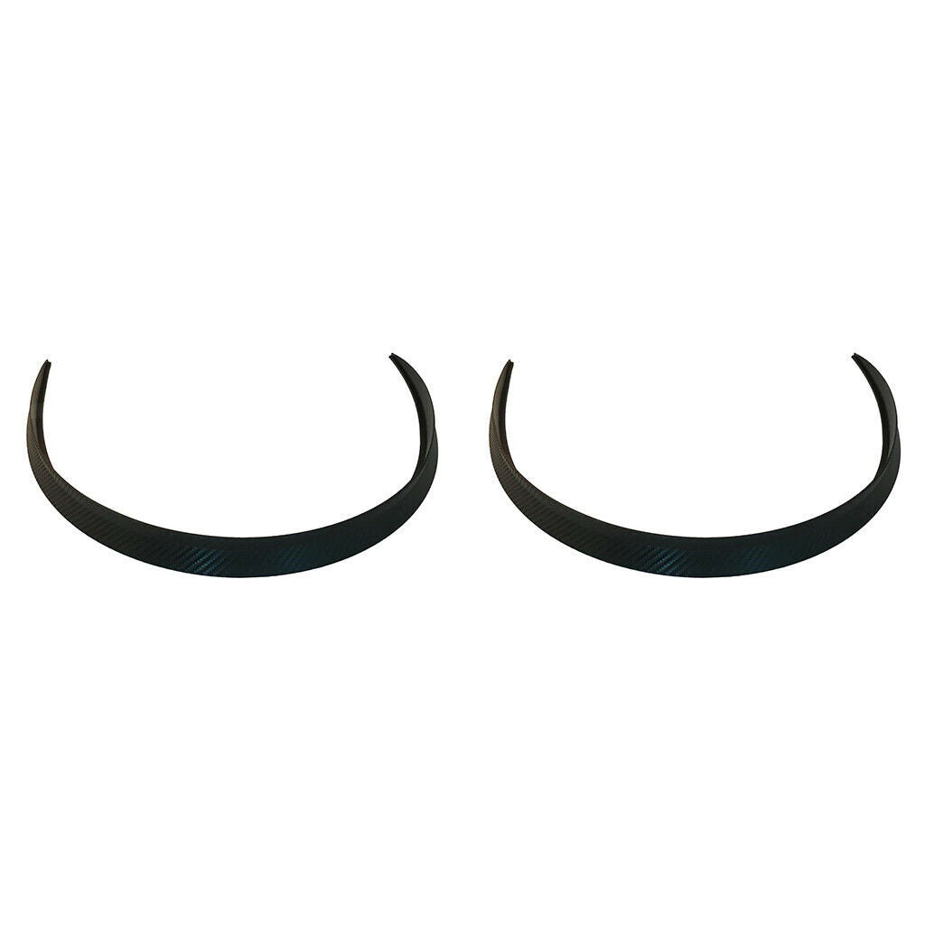 2x Car Fender Arch Wheel Eyebrow Trim Protector Strips Carbon Fiber Black