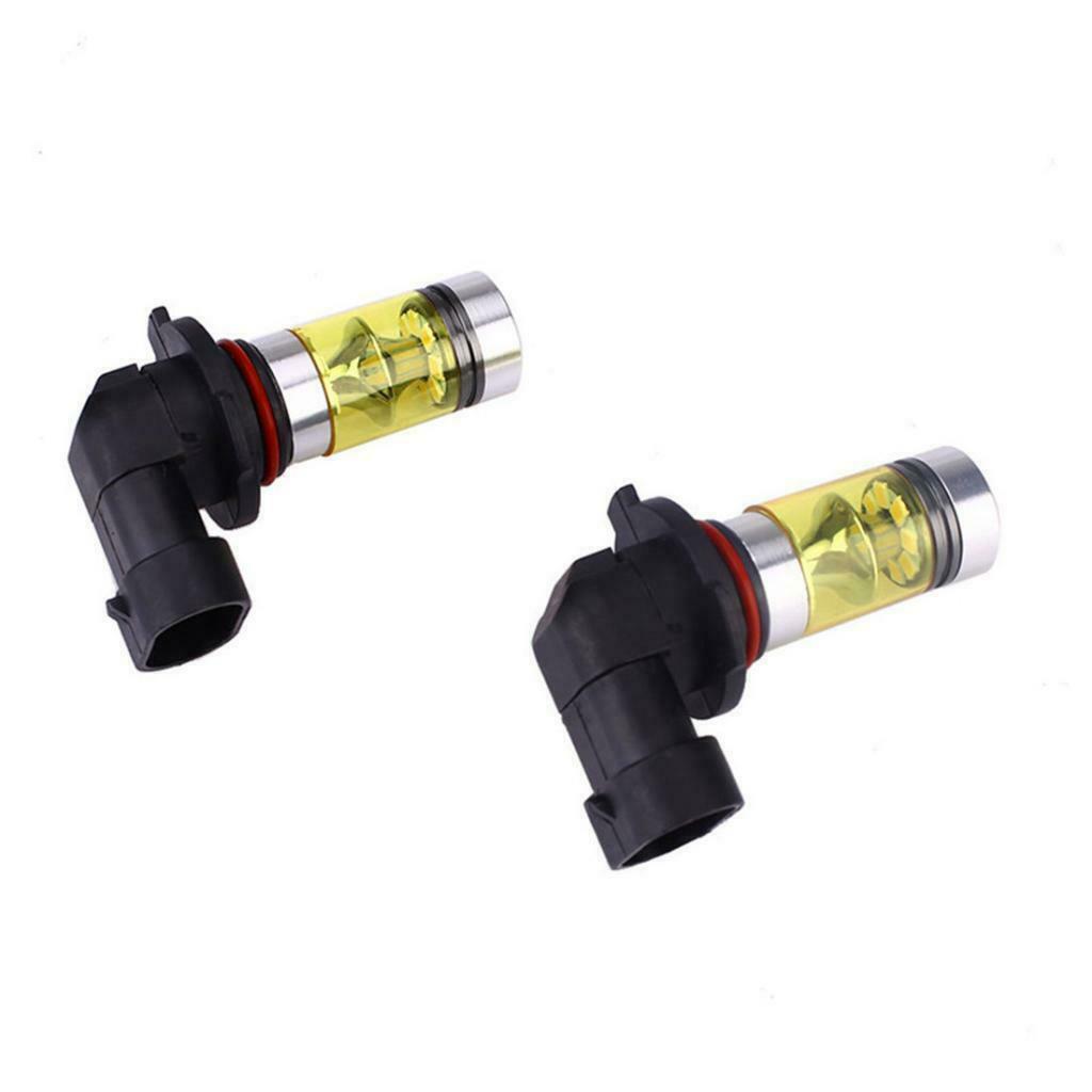 Pair 9006 HB4 100W 4300K LED DRL Foglight Bulbs Lamps DC 12V-28V