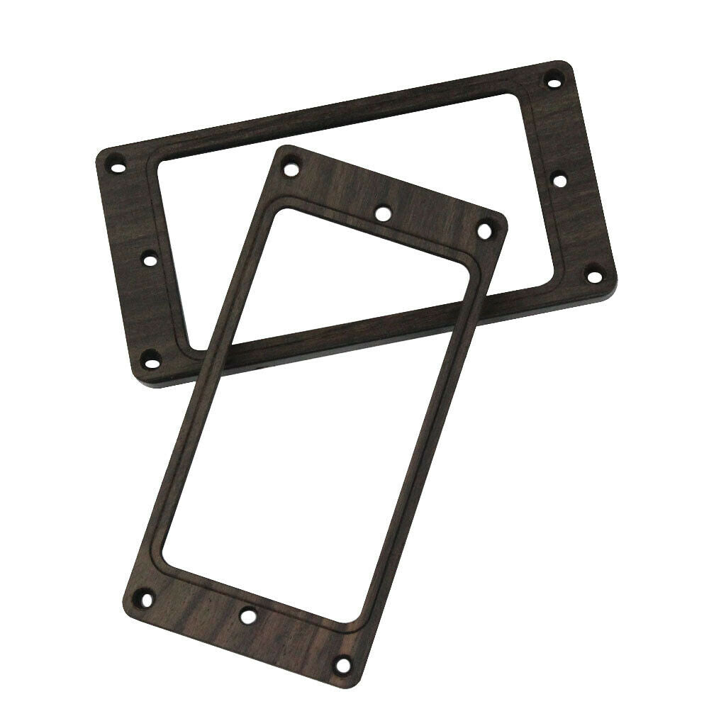 2x Electric Guitar Double Coils Pickup Mounting Rings Frame Rosewood Exquisite