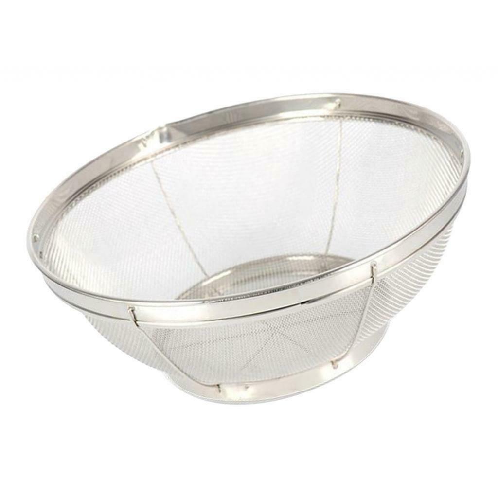 2pcs Kitchen Stainless Steel Stainer Fruit Rice Draining Colander Basket