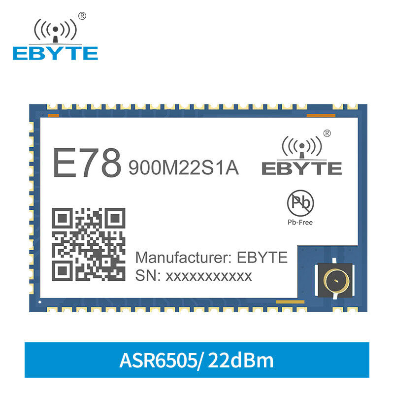 ASR6601 LoRa 850~925MHz SX1262 Soc Wireless Module LowPower LoRaWAN IPEX Antenna