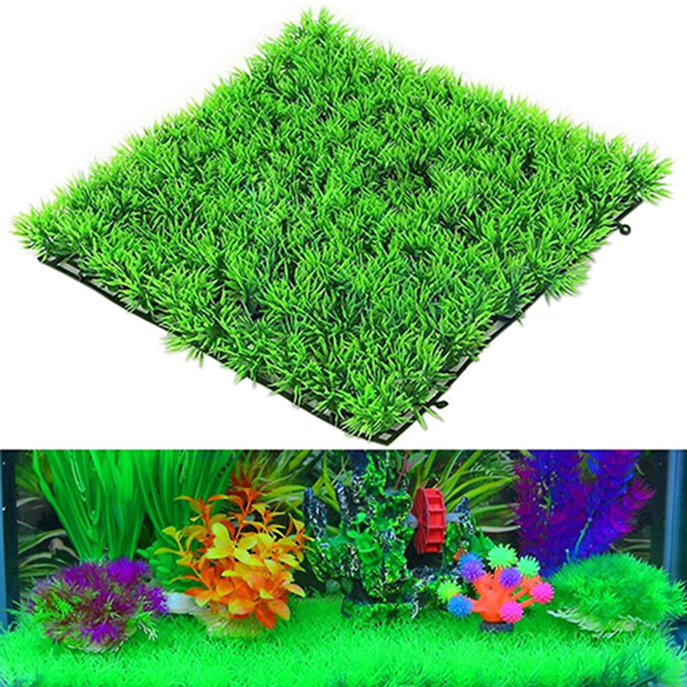 Artificial Water Aquatic Green Grass Plant Lawn Aquarium Fish Tank Landsca.l8