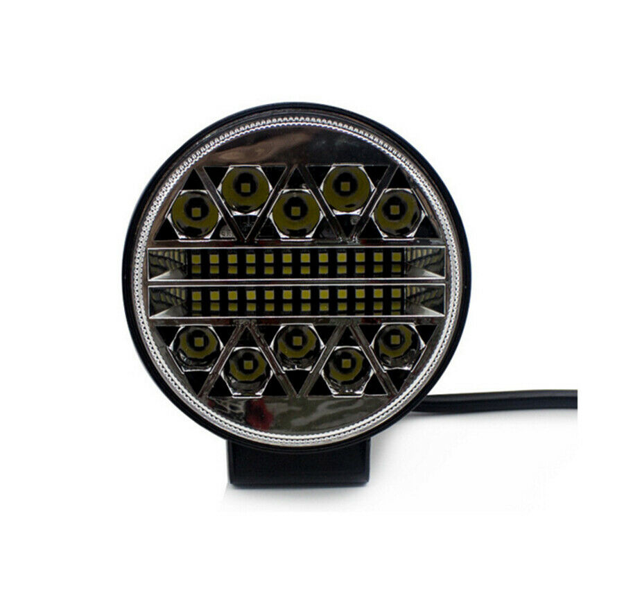 1 Pc Round Cool White 6500K LED Work Light Combo Beam Driving Fog Lamp PC Lens