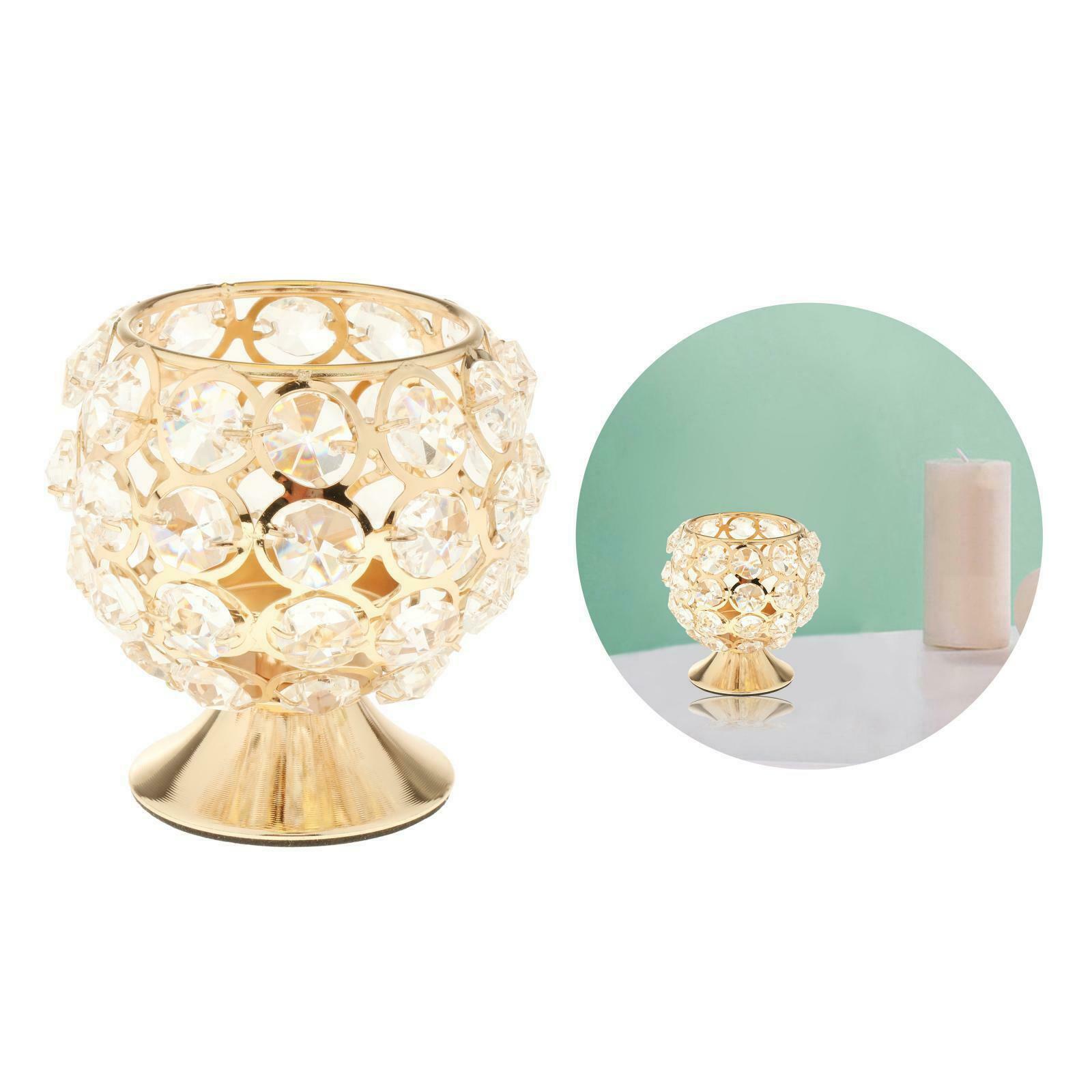 Crystal Candle Holder Tealight Candlestick Centerpiece Wedding Banquet Decor