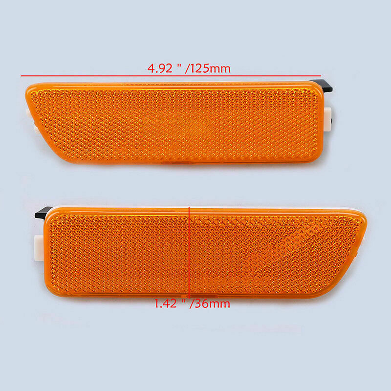 2x For VW 99-05 Golf/Jetta Mk4 Side Marker Bumper Lights Turn Signal Lamp Yellow