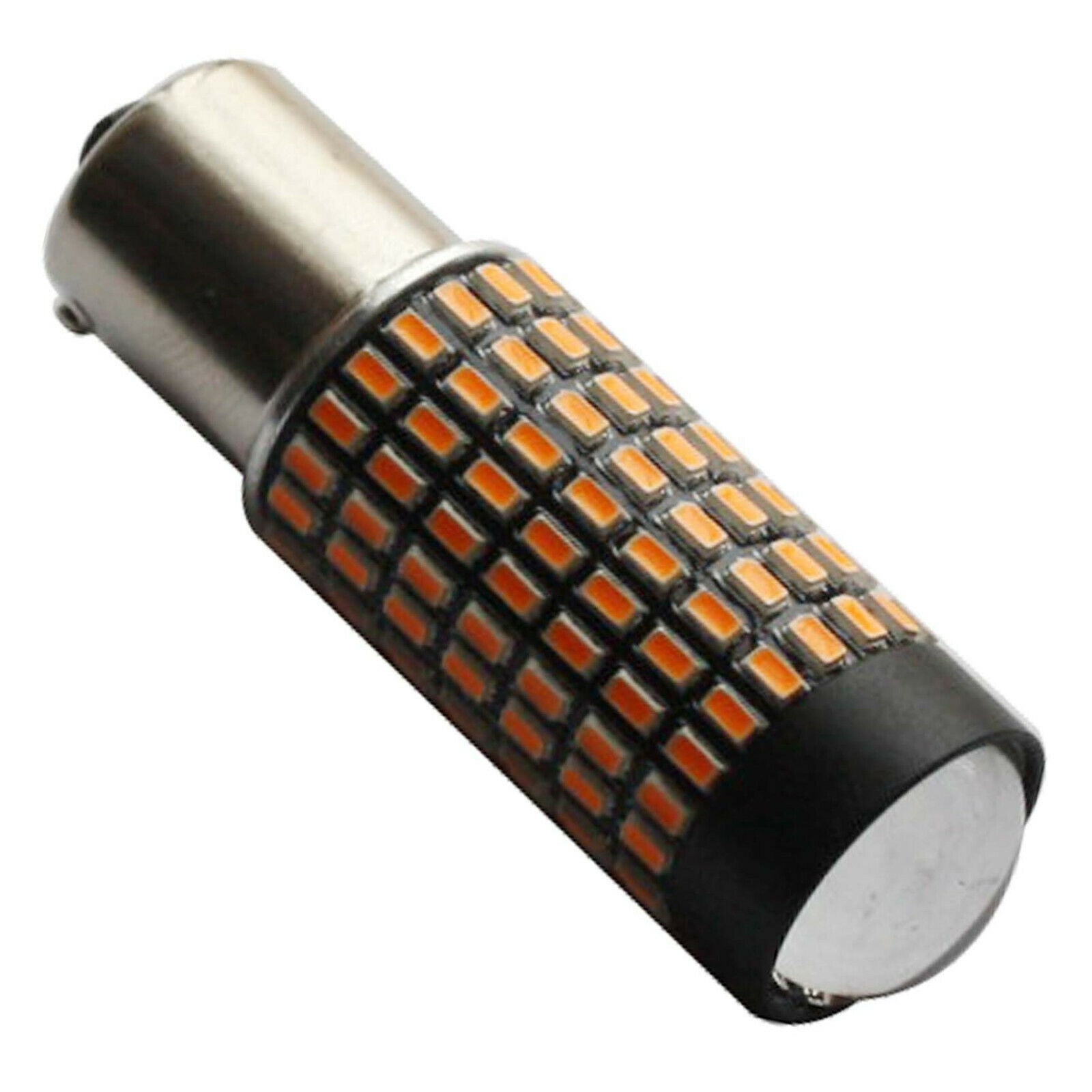 2* Super Bright yellow amber 144SMD 1156 BAU15S PY21W LED turn signal tail Light
