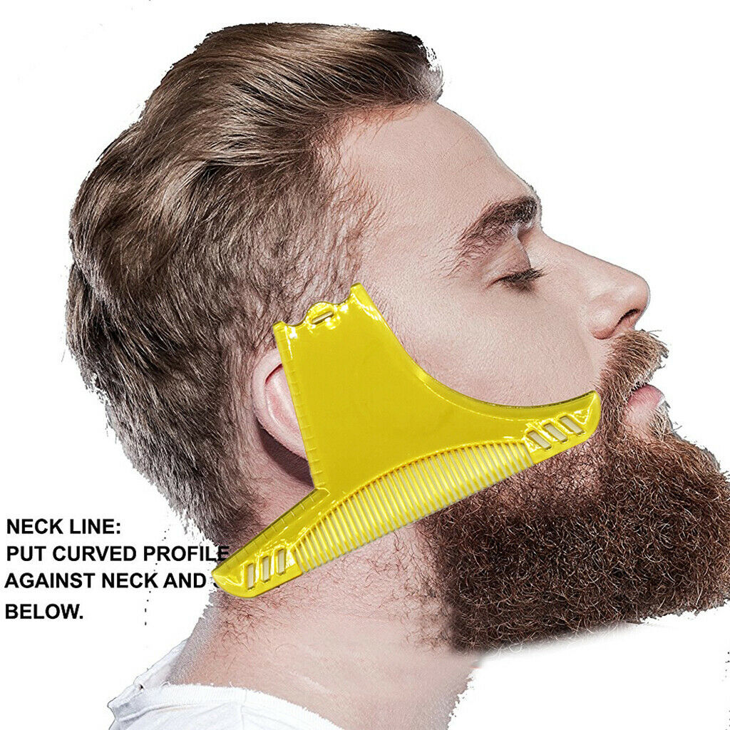 Beard Shaping Styling Template Shaving Tool Beard Combs Razors Yellow