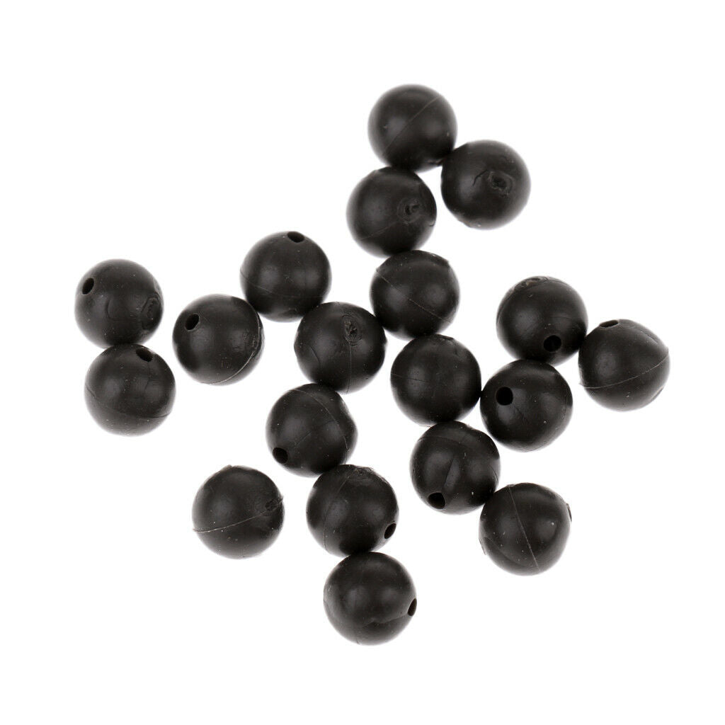 20x 5mm Rubber Fishing Beads Lure Floating Rig Beads Carp Fishing Accessory
