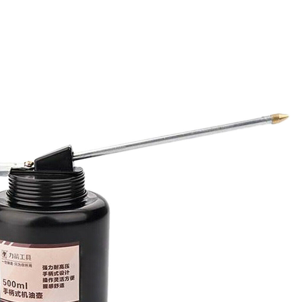 Iron Support 500ml High Pressure Oil Can Pump Oiler with Spout Short Nozzle