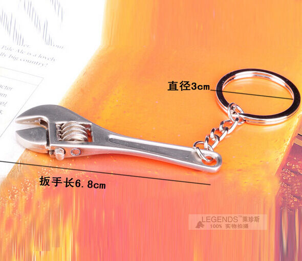 Stainless Steel Keychain Adjustable Creative Wrench Spanner Key Chain Keyring US
