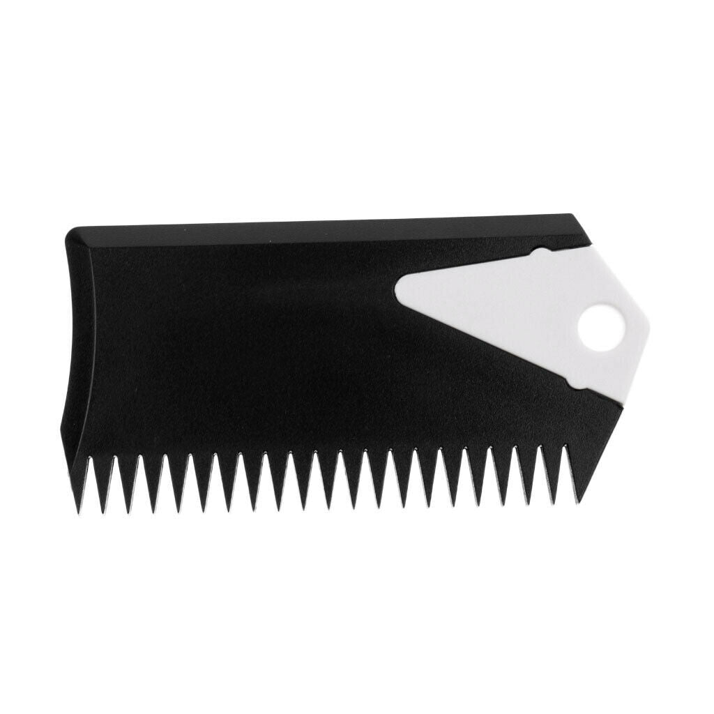 Plastic Surfboard Wax Comb   Surf Board Wax Remove Comb with Fin Key Black