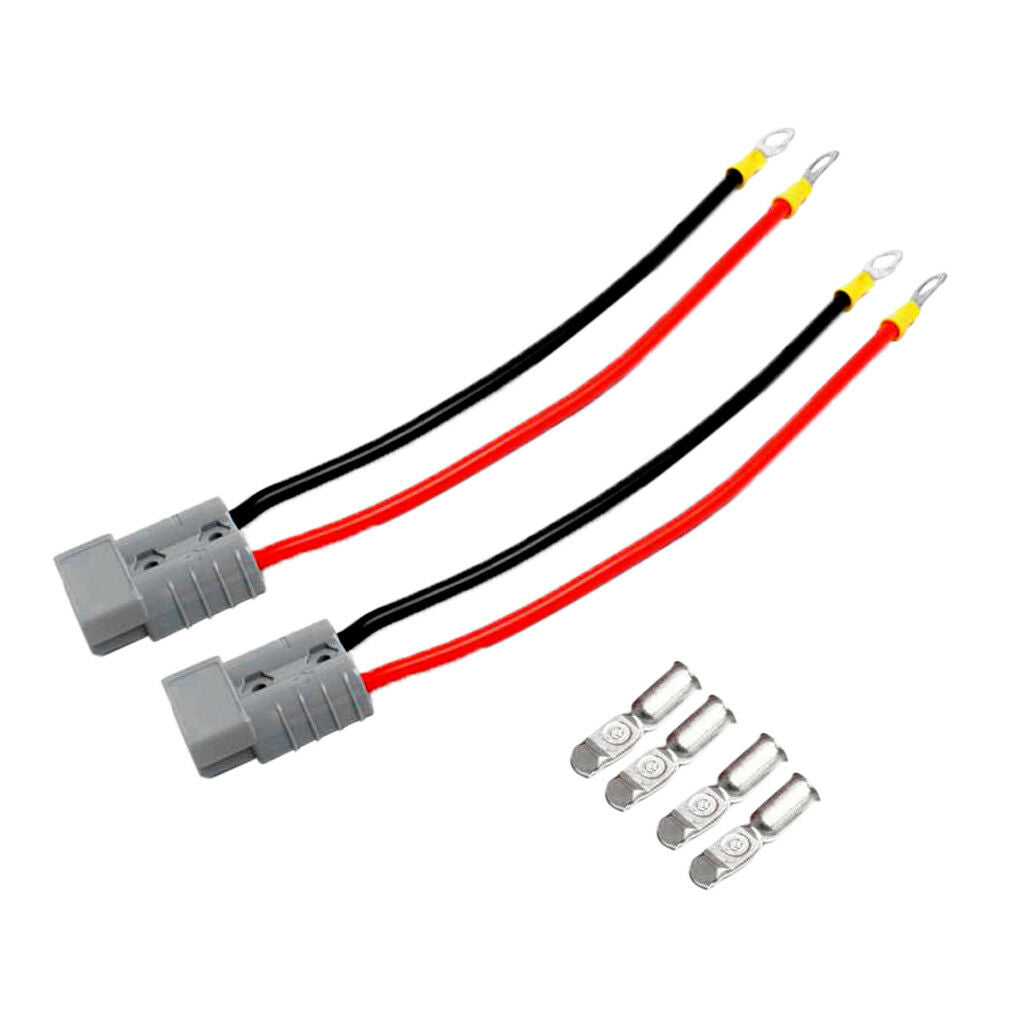 2Pcs 50A Battery Quick Plug Disconnect Connector Kit Grey for Winch Trailer