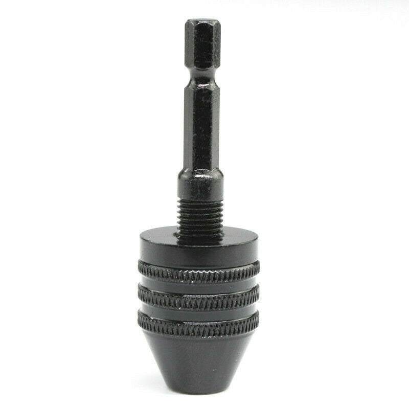 1/4" Keyless Chuck Conversion Hex Shank Adapter Drill Bit Quick Change Driver