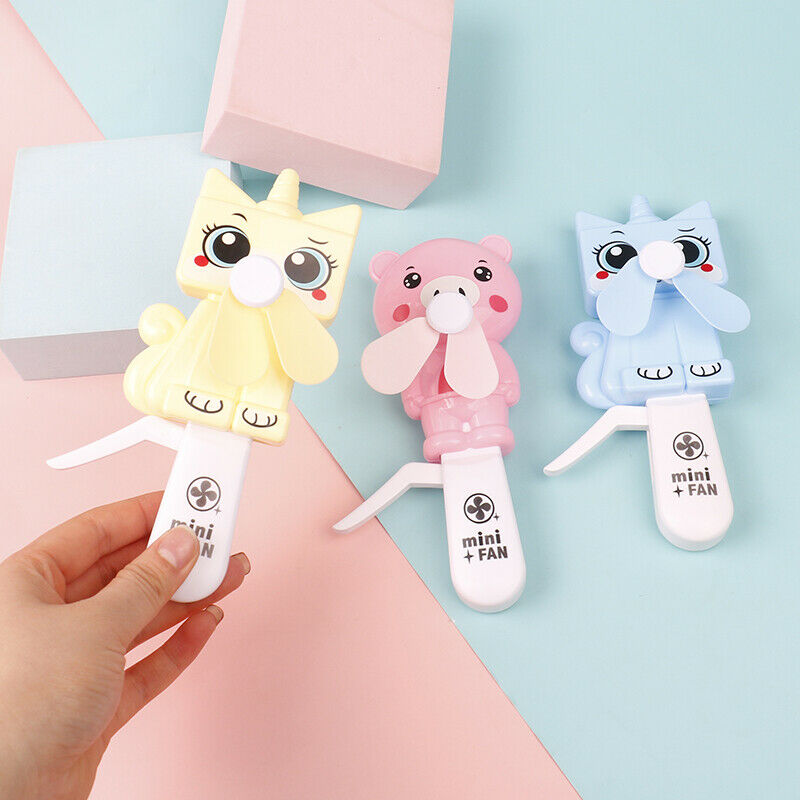 Summer Hand Crank Fan Cartoon Small Fan Mini Student Gift Travel Portab.l8