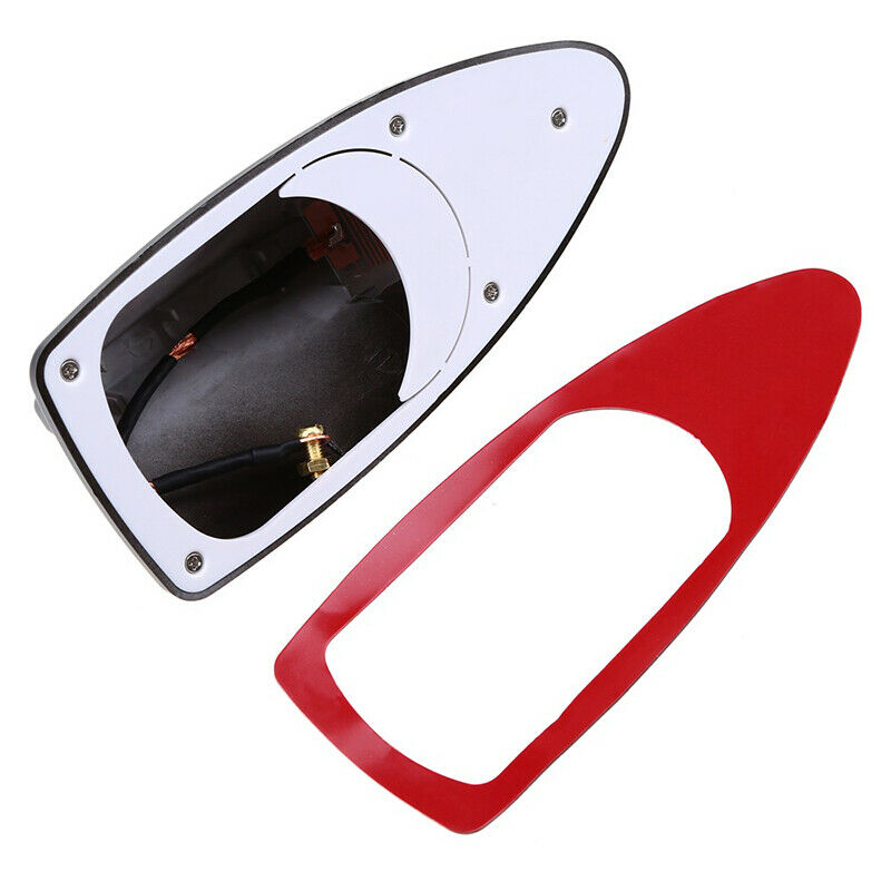 Black Car Rear Roof Shark Fin Antenna AM/FM Radio Signal Decoration Aerial Cover