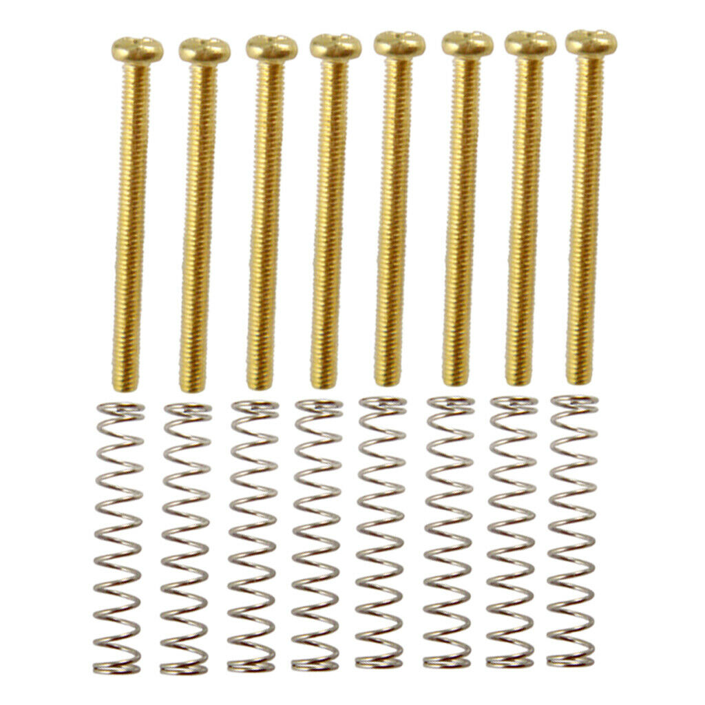 8pcs Metal Humbucker Pickup Frame Screws for Electric Guitar Parts Golden
