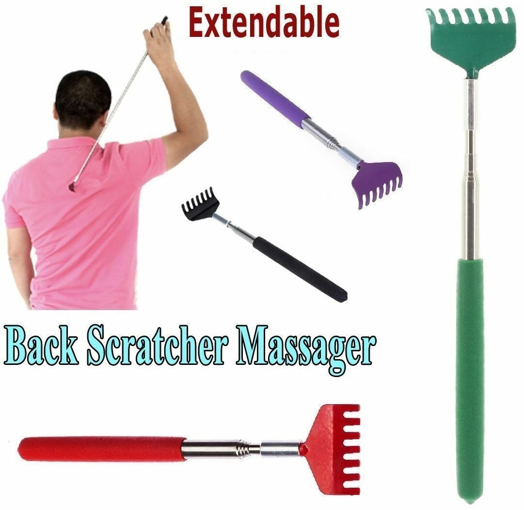 Soft Grip Metal Back Scratcher Telescopic Extendable Handy Pocket scrat.l8