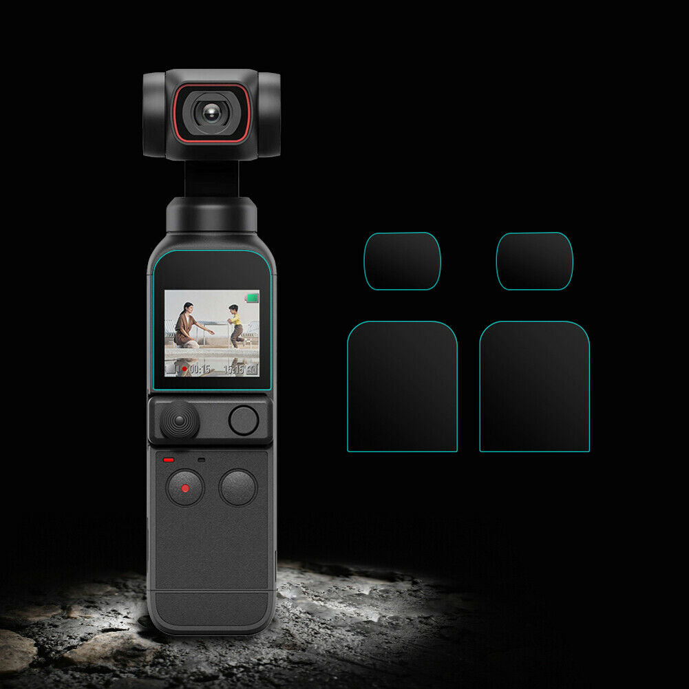 2 Sets Tempered Glass Lens Screen Protector for DJI Pocket 2 Gimbal Camera