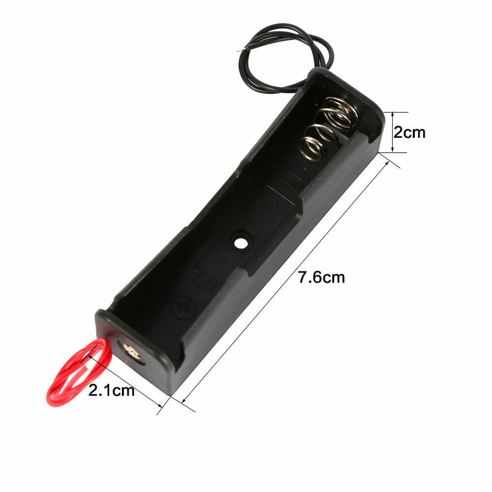 10x Plastic Battery Holder Storage Box Case Wired Rechargeable for 3.7V