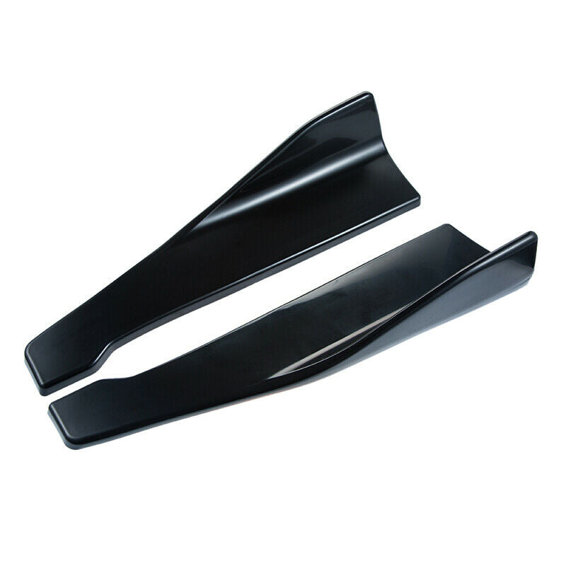 2x Gloss Black Car Bumper Spoiler Rear Lower Lip Splitter Diffuser Universal