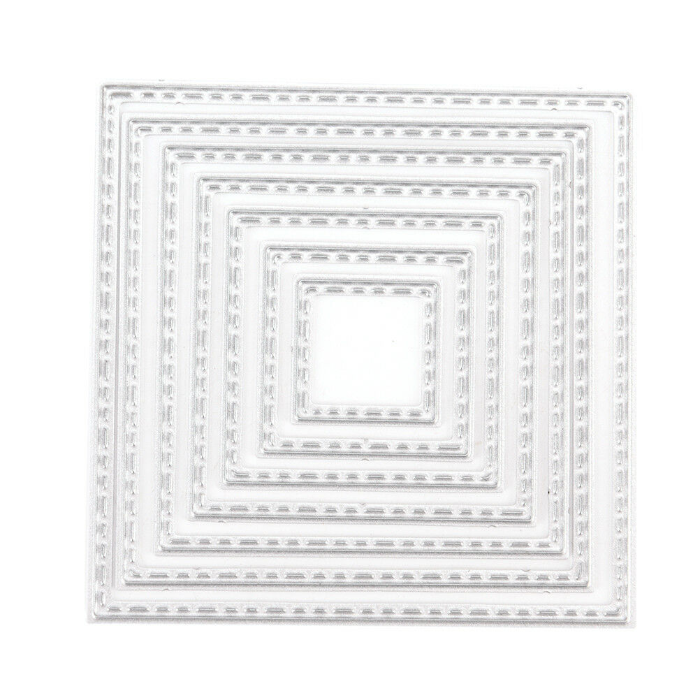 Square frame Metal DIY Cut Die Stencil Scrapbook Album Paper Card EmbossCr.l8