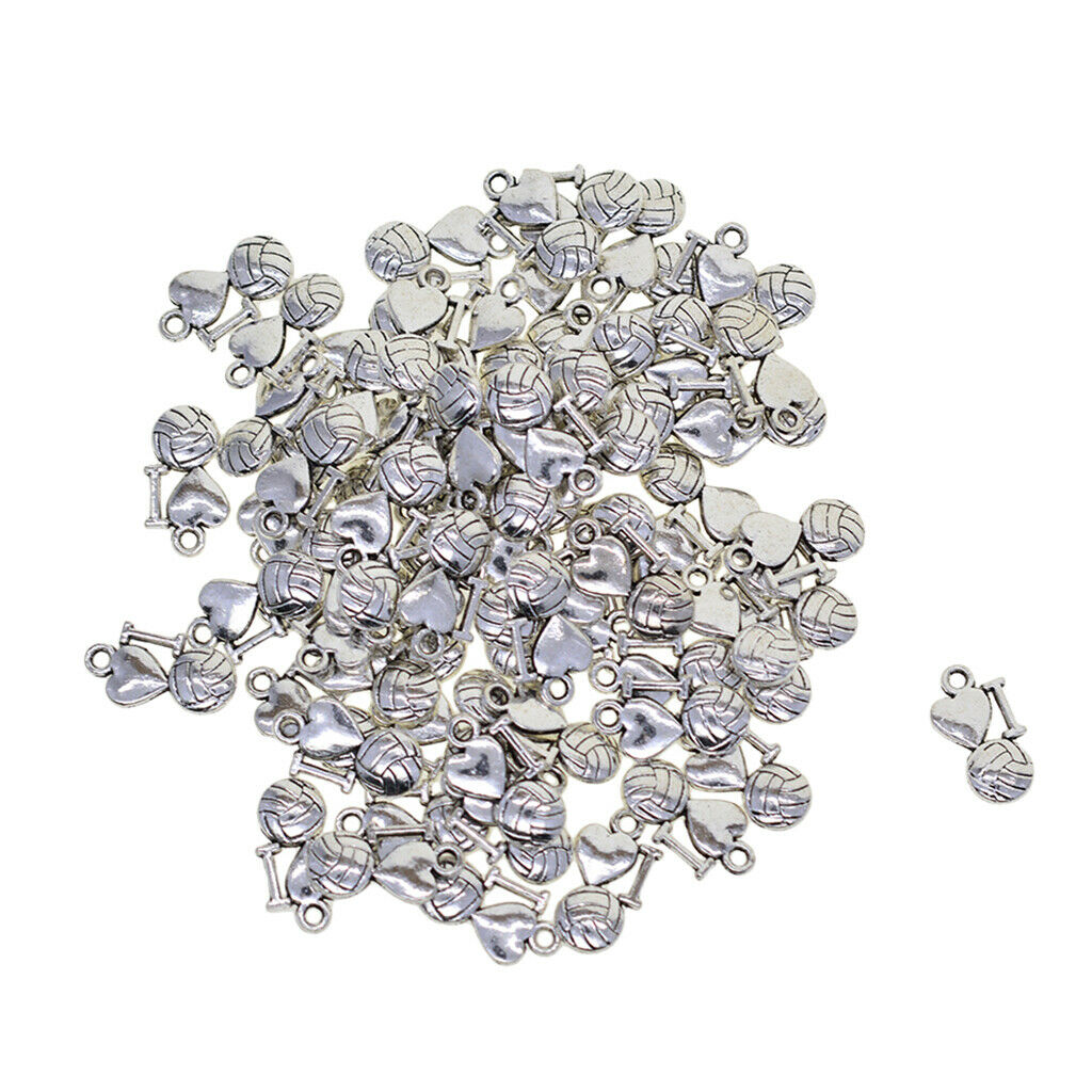 50 Pcs Love Shape Handmade Key Accessories DIY Necklace
