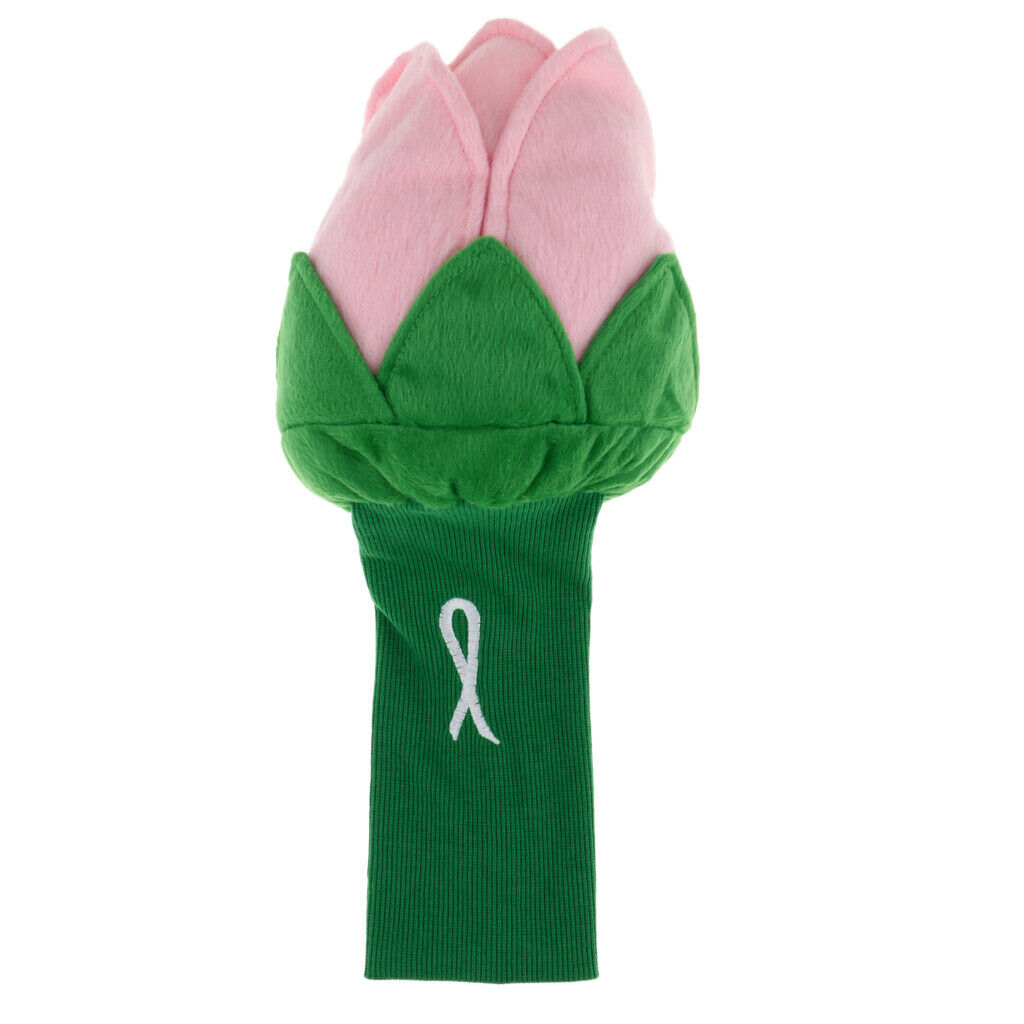 Portable Rose Flower No. 1 460cc Golf Club Wood Driver Head Cover Headcover