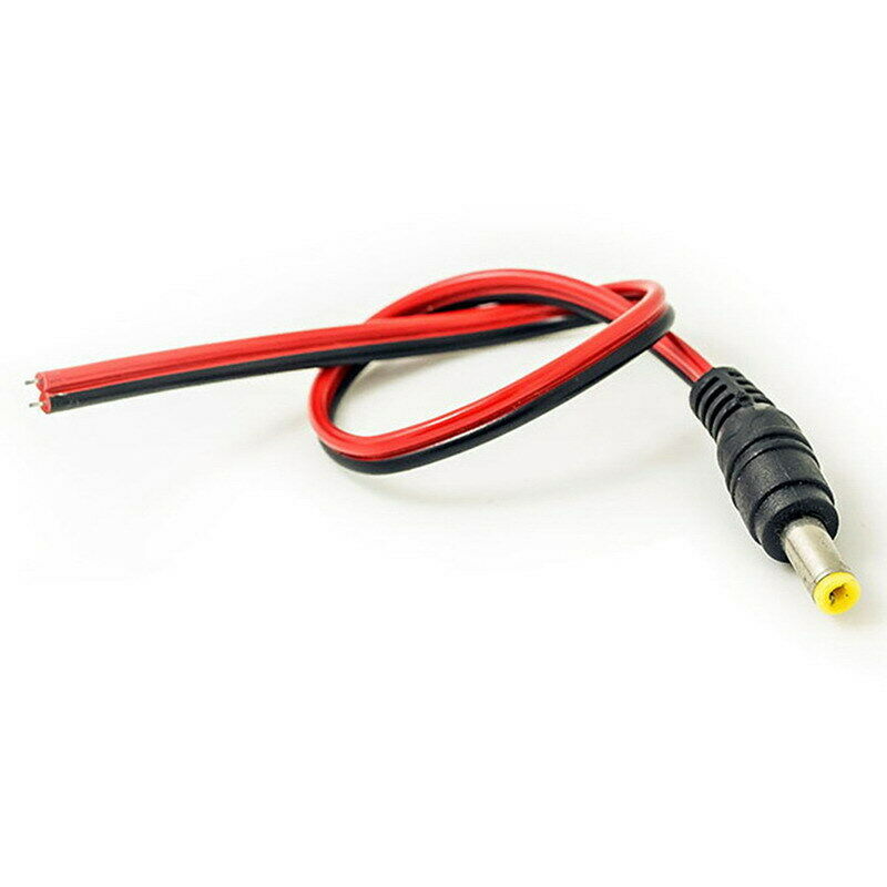 10x5.5x2.1mm Male + Female DC Power Socket Jack Plug Connector Cable Wire 12V Lt