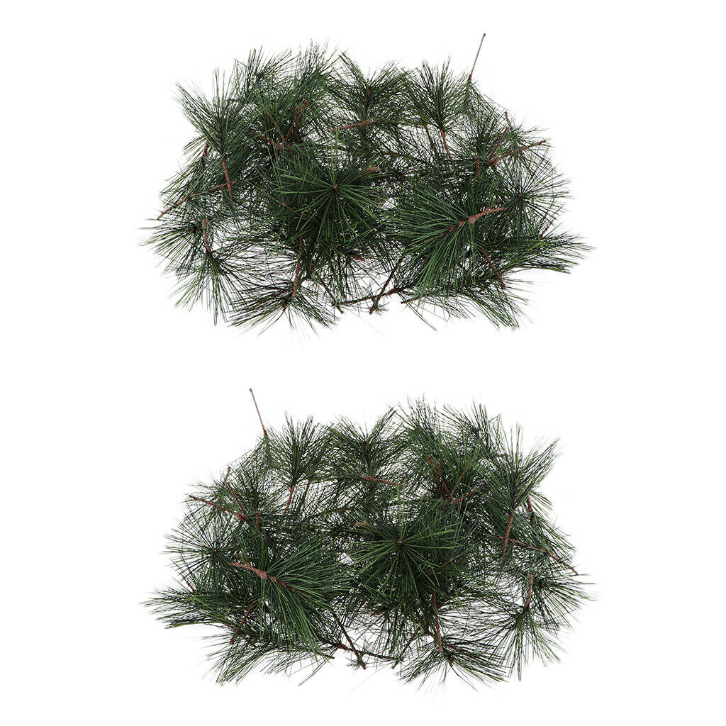 100pcs Artificial Pine Picks Pinecone Branches Faux Greenery Foliage Flowers