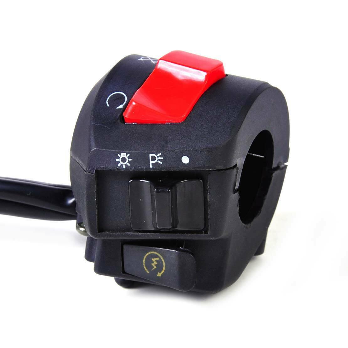 New Motorcycle 7/8" Handlebar Ignition Electric Start Headlight on/off Switch An