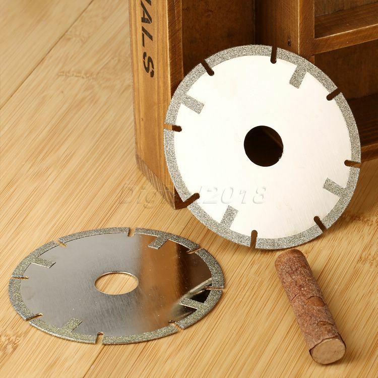 2pcs 4" Diamond Coated Tipped Cut Disc Saw Blade Wheel Rotary Tool Grit 60#