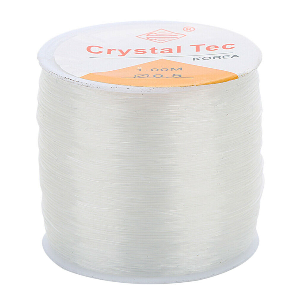 1 Roll of Clear Elastic Thread Jewelry Making Cord Findings 1.2mm 55m