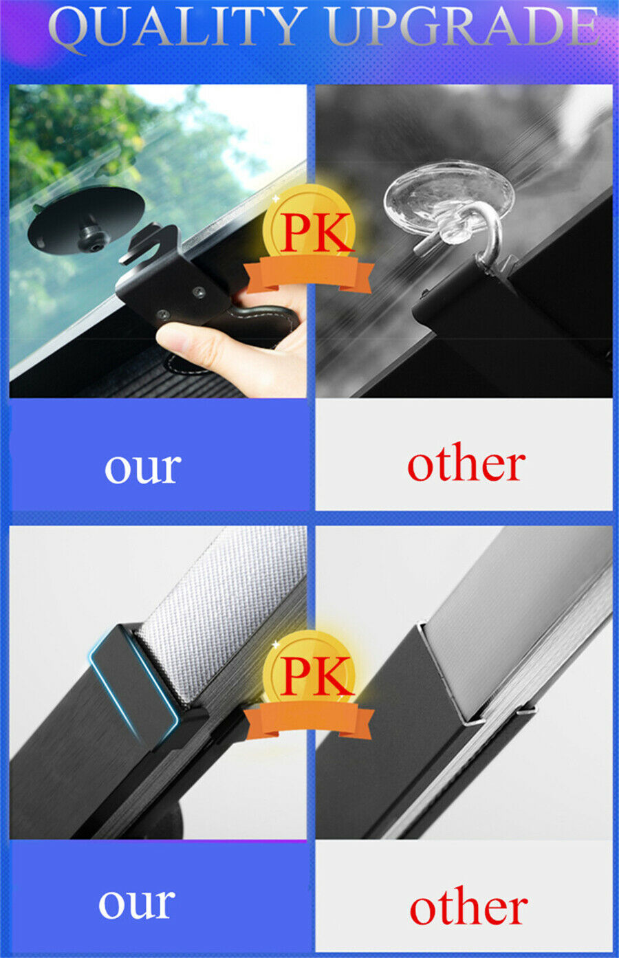 Windshield Sun Shade Car Sunshades UV Sun Heat Reflector Double-deck 46*130cm