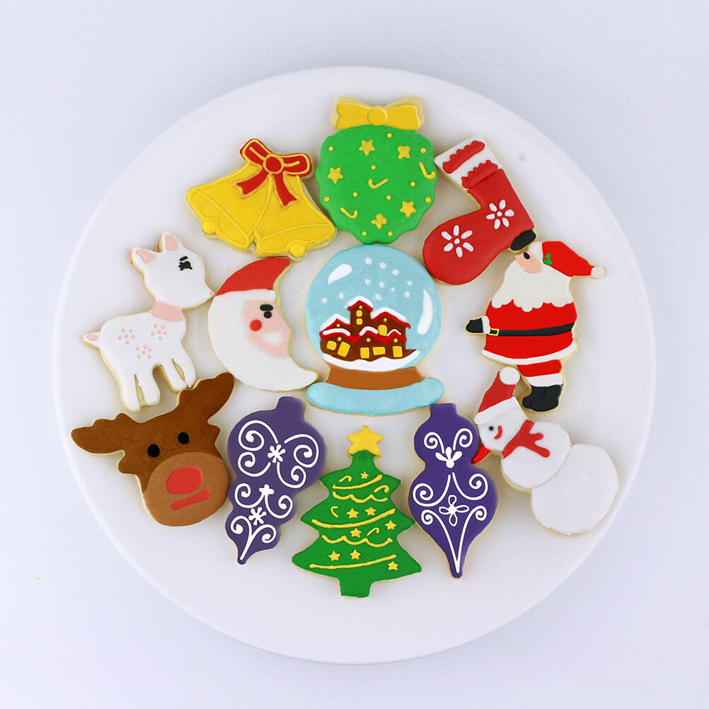 christmas reindeer head cookie cutter biscuit metal mold tool stainless st.l8