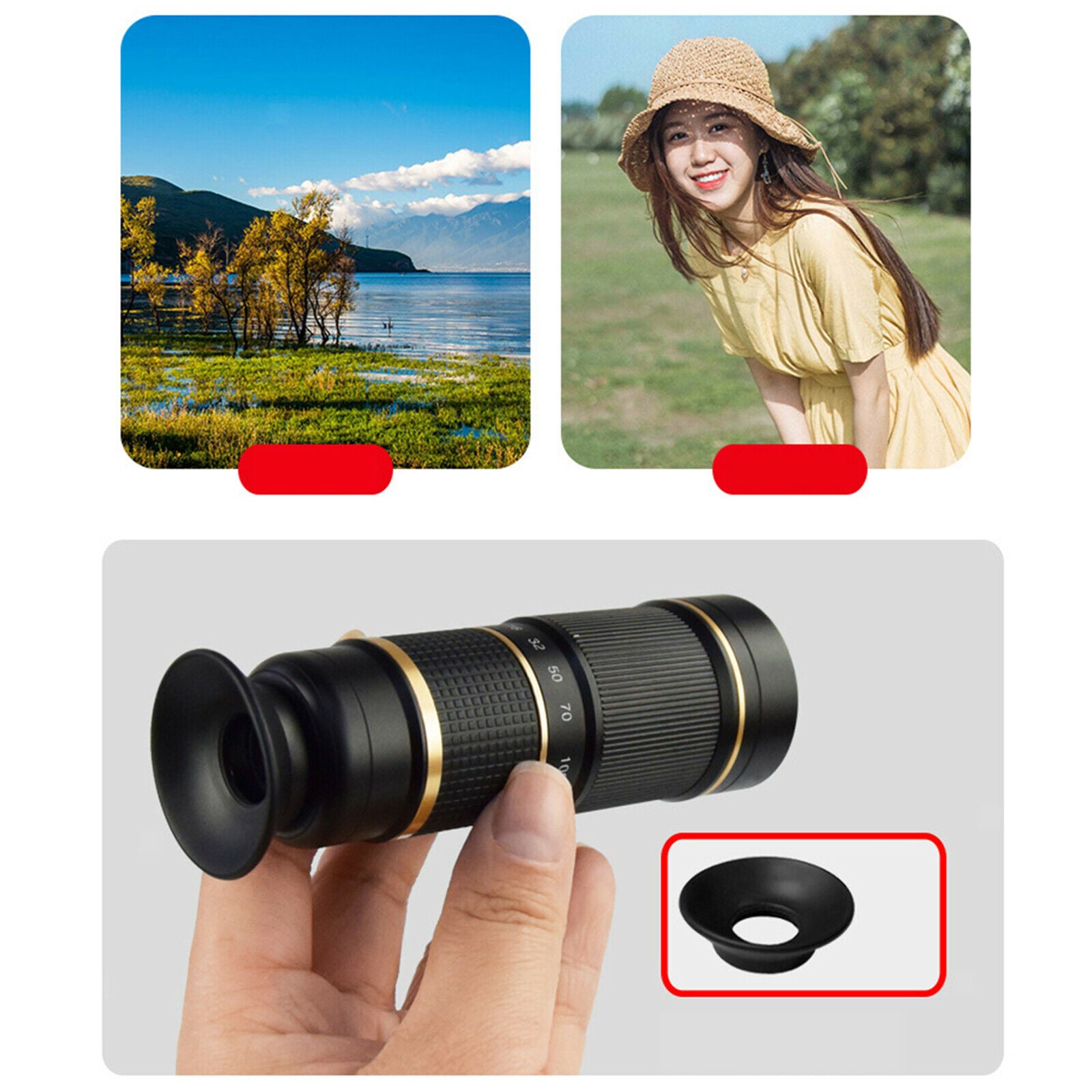 18X Zoom Telescope lens Monocular Cell Phone Camera Lens HD Smartphone Lens