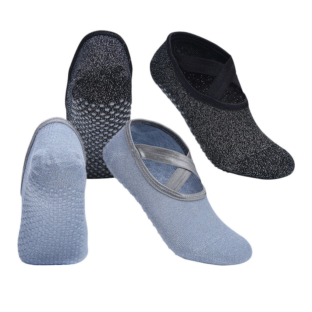 Anti-Slip Soft Women Yoga Socks Pilates Ballet Girls Sock Fitness Black