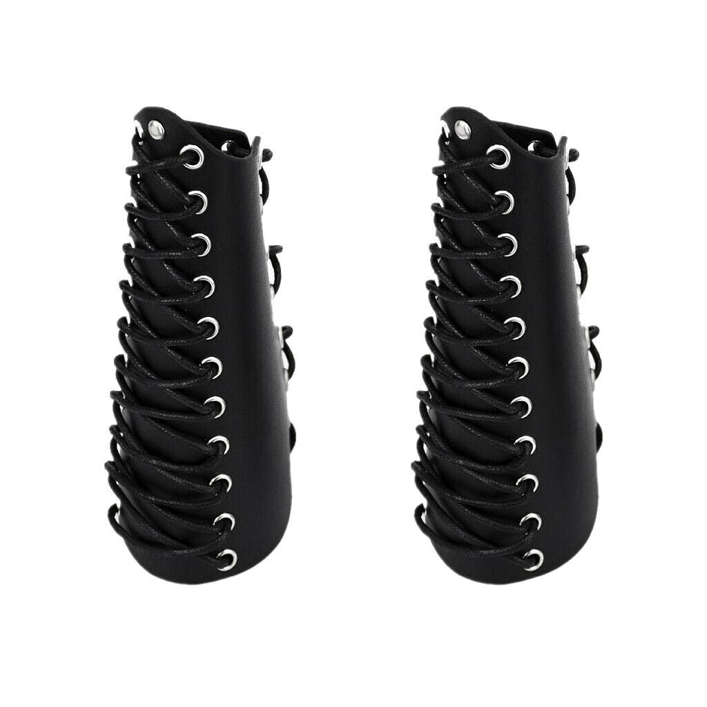 1 Pair Archery Arm Guard Traditional Cow Leather Bracer for Longbow & Recurve
