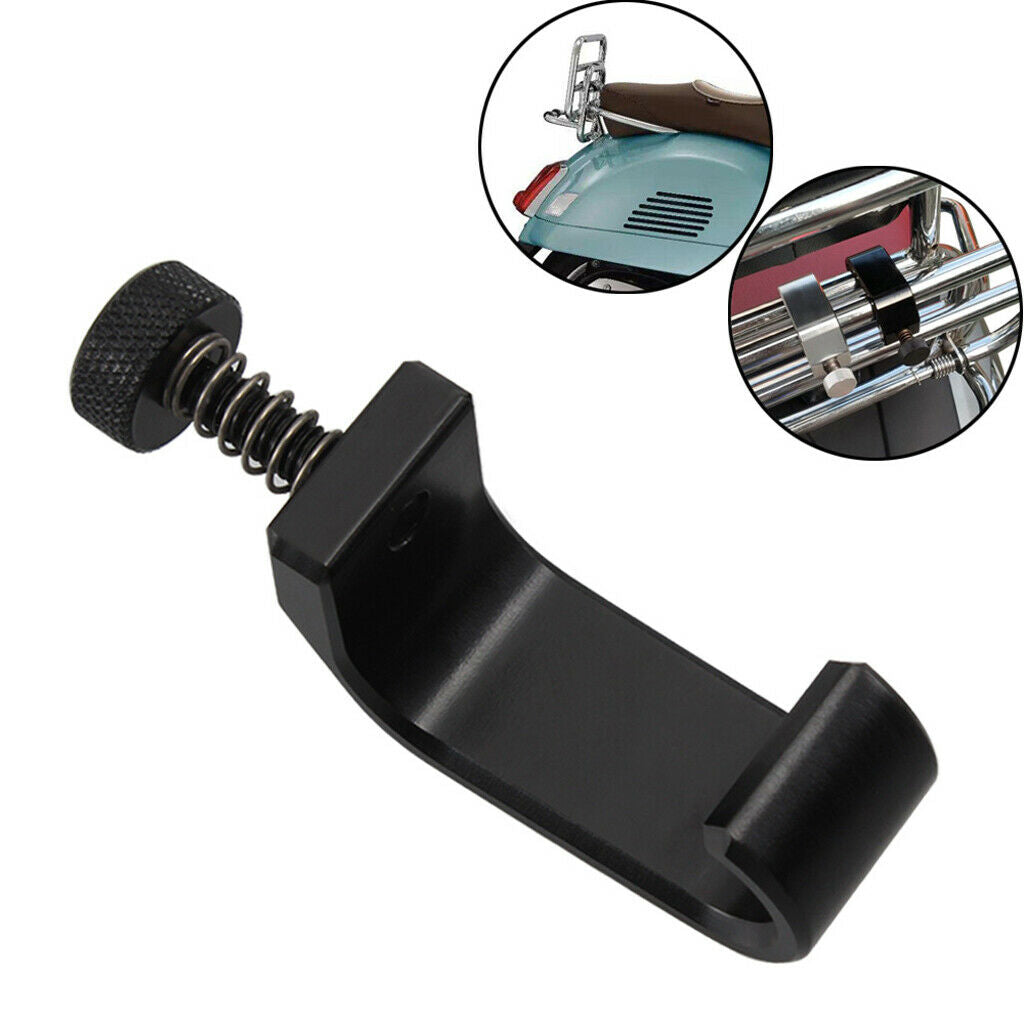 Black CNC Aluminum Luggage Bag Frame Hook Crotchet Grips Universal fit for Vespa
