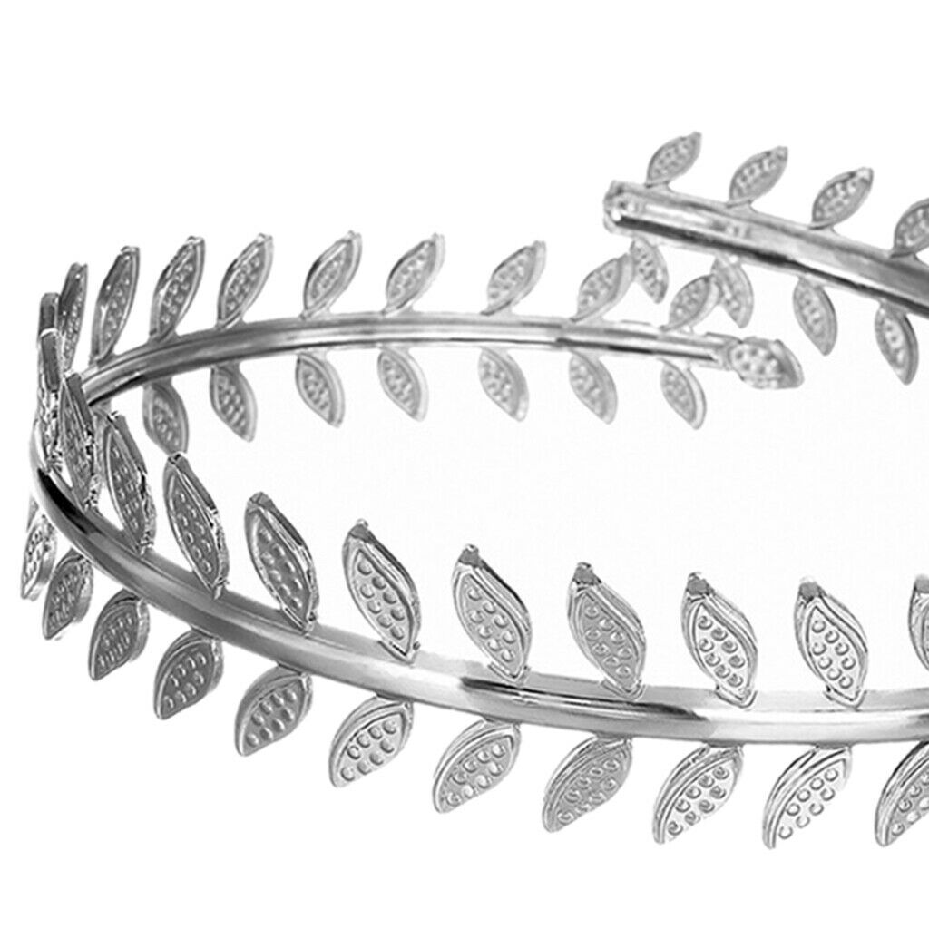 2 Pieces Laurel Leaf Upper Arm Band Bangle Bracelet Armband for Wedding Festival