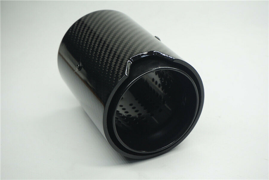 Real Carbon Fiber Polished Exhaust Tip Pipe For BMW M M2 F87 M3 F80 All Black