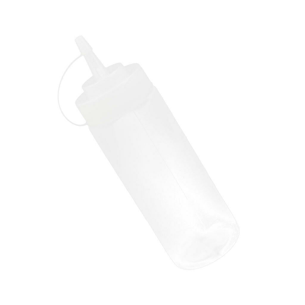 2 Pcs Plastic Squeeze Squirt Condiment Bottles, Top Dispensers for Ketchup