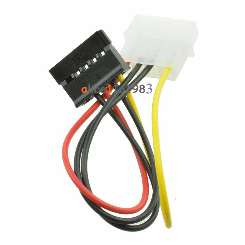 5PCS Male Female 4-pin Power Drive Adapter Cable to Molex IDE SATA 15-pin