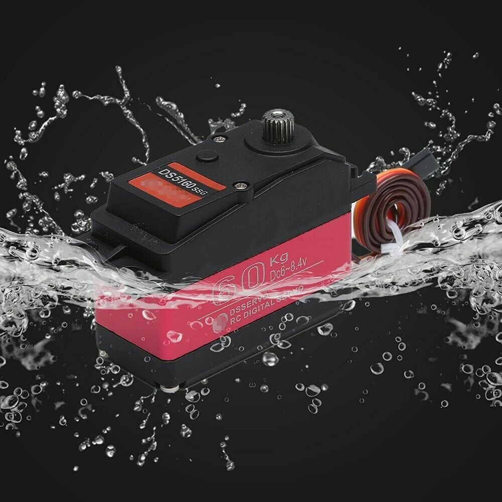 60kg Metal Gear Digital Steering Servo For Axial SCX6 1/6 RC Car Truck 6-8.4v