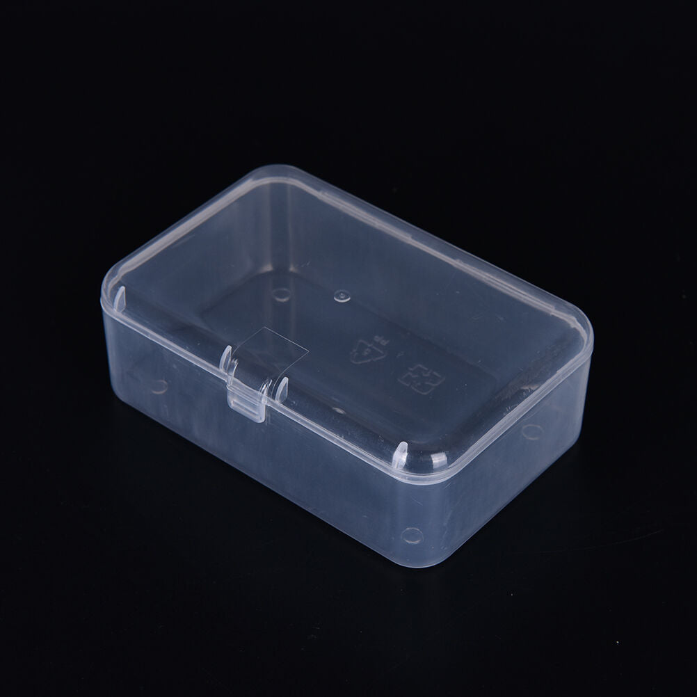 New Small Transparent Plastic Storage Box clear Square Multipurpose displa.l8