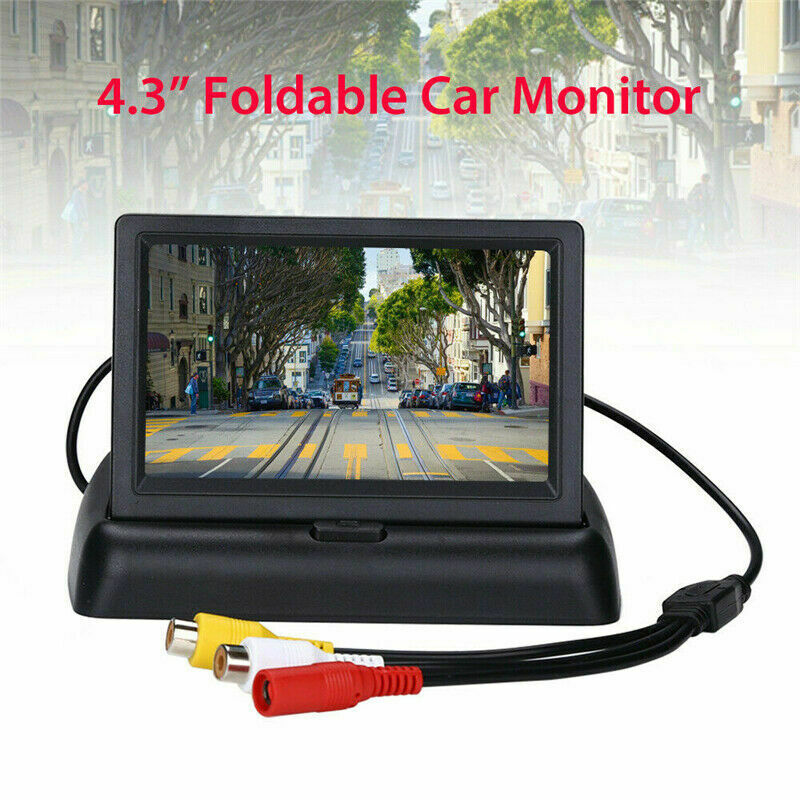 Car Backup 8 LED Camera + 4.3"" TFT LCD Car Foldable Monitor Kit Vehicle System.