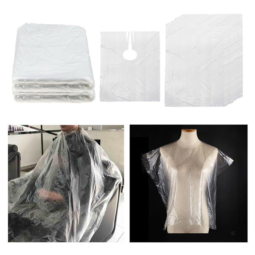 200x Disposable Hair Cutting Cape Salon Gowns Unisex Hair Cut Salon Apron