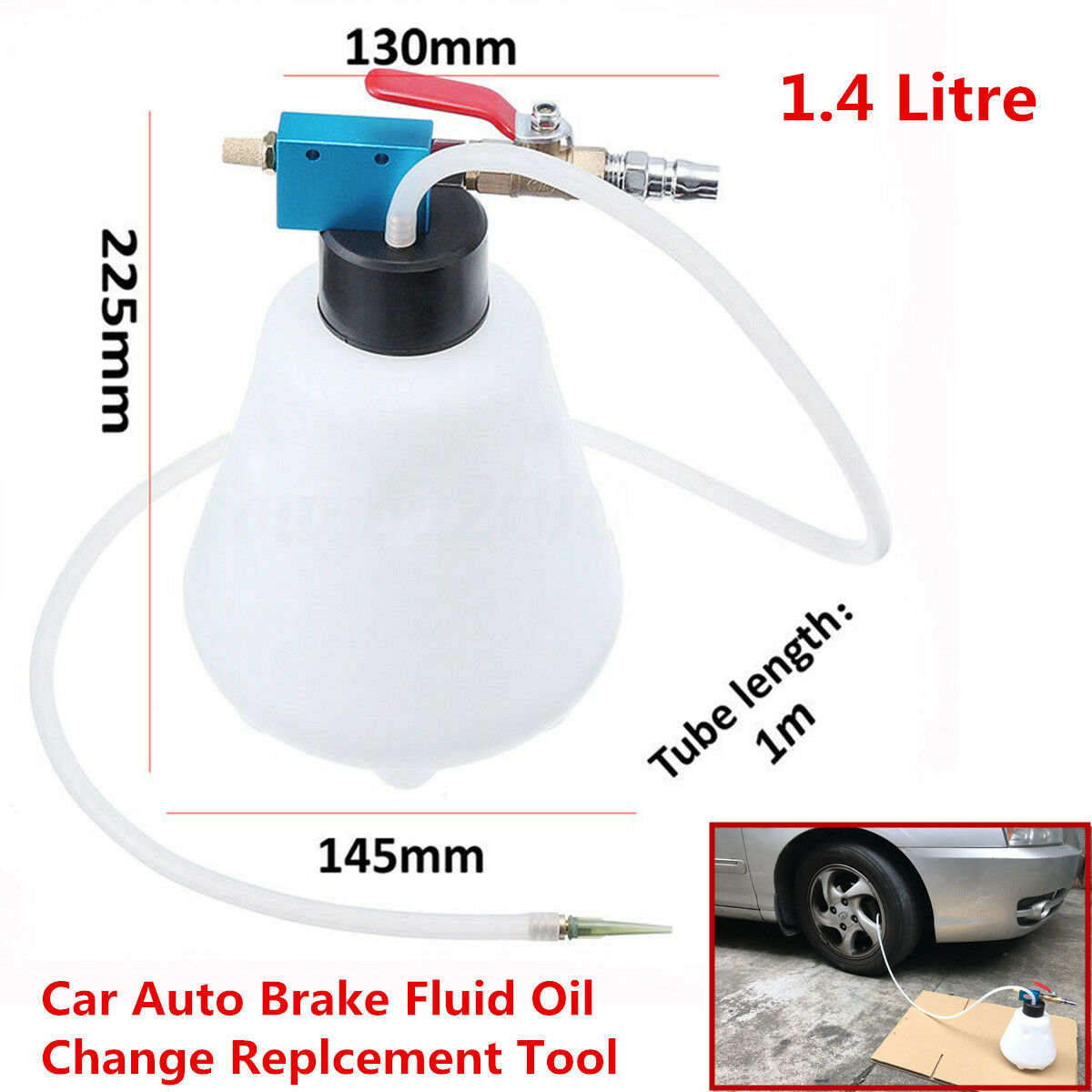Car Brake Fluid Oil Change Replcement Kit 1.4L Brake Bleeding Pump Emptying Tool