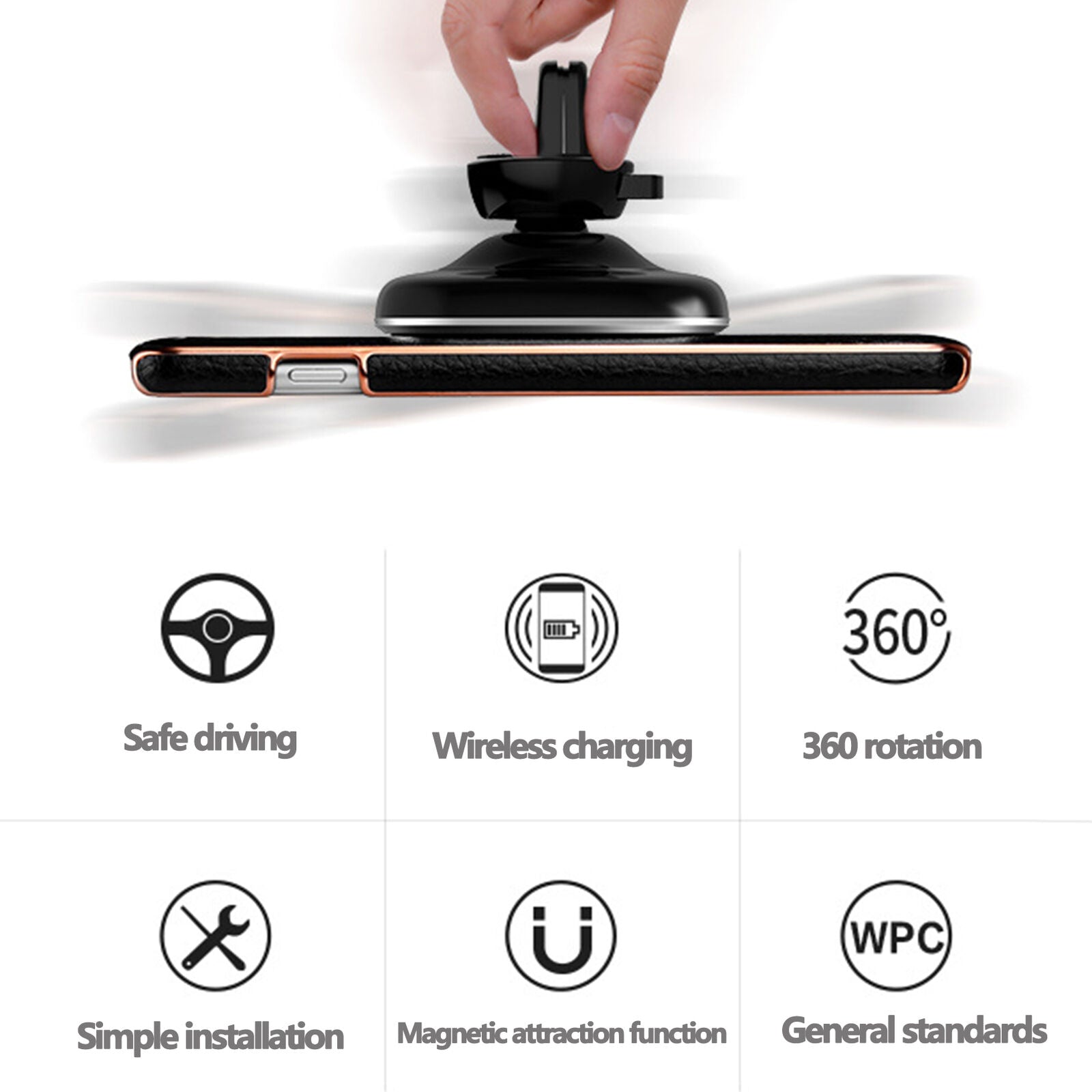 Nillkin Magnetic QI Wireless Power Fast Charger Car Charging Pad Mat CE/FCC/RoHS