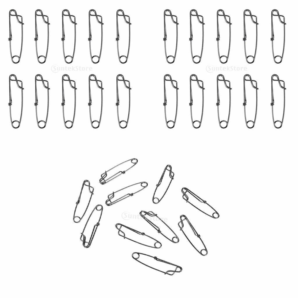 30 Pieces Steel Long Line Longline Clip for Fishing Snapper Tool 60mm High